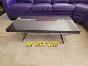 lot 6 image: Scandinavian Designs Modiana Cocktail Table  Grey Koto Veneer with Chrome Base