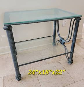 lot 111 image: Iron Patinaed Side Table