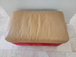 lot 112 image: Lush Color Block Ottoman