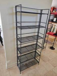 lot 113B image: Broad Iron Folding Media Shelf