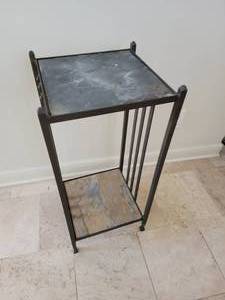 lot 262 image: Iron Mission Slate Stone Pedestal