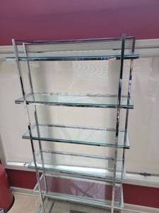 lot 8B image: Vintage Modern Chrome Shelving