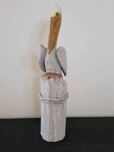 lot 116 image: Carved Wooden Pelican