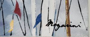 lot 74A image: Sailboat Masts Acrylic on Canvas Art by Mazasini