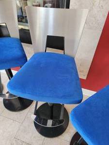 lot 2 image: Scandinavian Designs Regal Blue Bar Stools  set of 4
