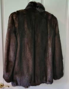 lot 66A image: Mahogany Mink Fur Bomber Jacket