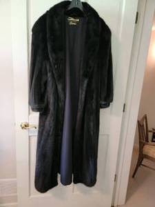 lot 62 image: Black Ranch Mink Full Length Fur Coat