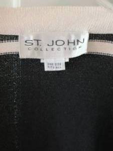 lot 173 image: St. John Black & White Abstract Plaid Shawl