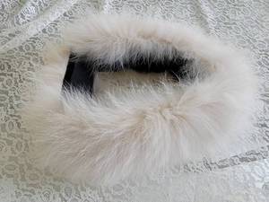 lot 59F image: White Fox Fur Head Wrap