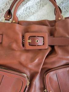 lot 184 image: Carmel Brown Leather Cole Haan Paige F06 Handbag