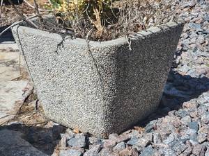 lot 98 image: Square Gravel Concrete Garden Planter