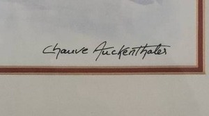 lot 140B image: SIGNED Fine Art Print by Chauve Aukenthales - Le Bateau Blanc