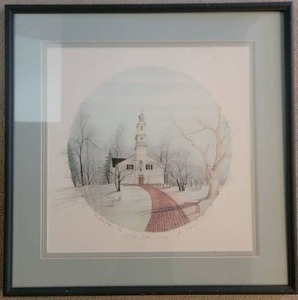 lot 130A image: SIGNED P. Buckley Moss Fine Art Print - St. James - 1989
