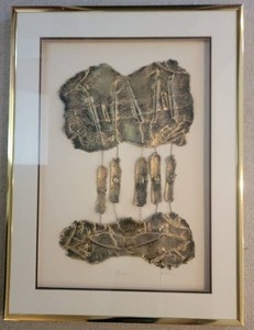 lot 126 image: SIGNED Fine Art Metal Relief Sculpture - Chimes