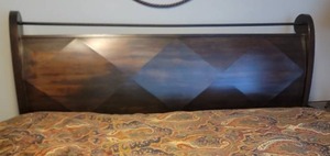 lot 94 image: Lone Star Texas Mission Pressed Metal Queen Bed Set