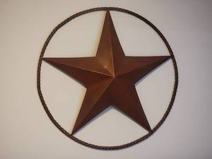 lot 93 image: Lone Star Texas Mission Pressed Metal Wall Dcor