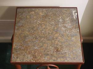lot 91A image: Lone Star Texas Mission Stone Tile Accent Table A