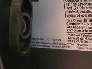 lot 210 image: Panasonic 42 Viera Plasma HDTV TC-P42X1N