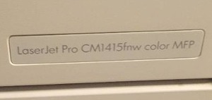 lot 198 image: HP LaserJet Pro CM1415fnw Color Multi-Function Printer