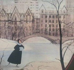 lot 130B image: SIGNED P. Buckley Moss Fine Art Print - New York - 1990