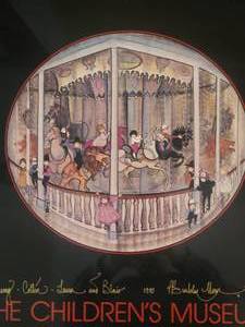 lot 130D image: SIGNED P. Buckley Moss Fine Art Print - The Childrens Museum Indianapolis - 1992