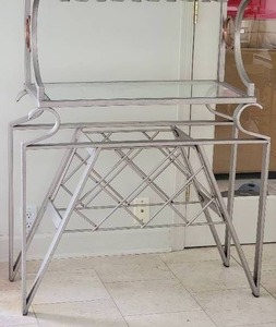 lot 14A image: Stylish Modern Etegere with Wine Rack