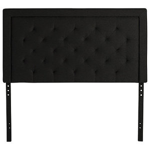 New  Brookside Square Tufted Adjustable Upholstered Headboard - King ((Black))