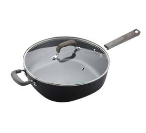New  Not a Square Pan 5-Qt. Nonstick Aluminum Chicken Deep Fryer with Lid
