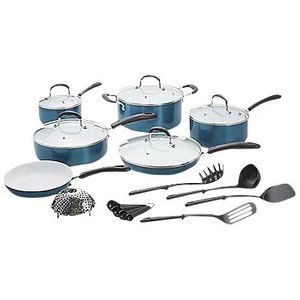 New  20-Pc. Nonstick Ceramic Aluminum Cookware Set