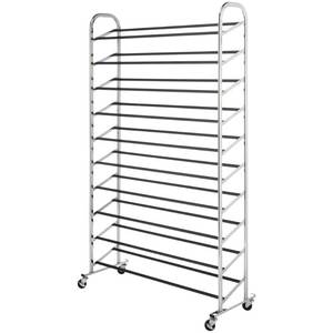 New Whitmor 50-Pair Rolling Shoe Tower