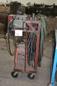 lot 523 image: Cyclomatic Power Drive II Welder Feeder with Cart
