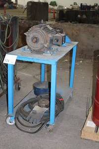 lot 524 image: Marathon Electric 3-Phase Series E High Efficiency Motor EVC254TTFC4026AA with Cart