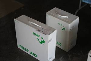 lot 589 image: Lot of (2) Zee Plus First Aid Boxes