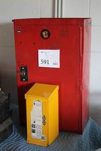 lot 591 image: Lot of (2) Metal Storage Cabinets