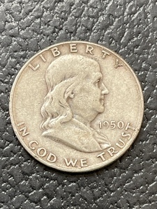 lot 6 image: 1950-D Franklin Half Dollar