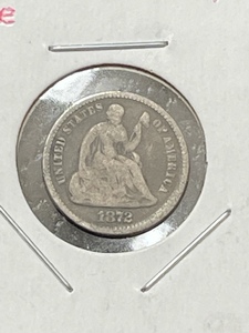 lot 8 image: 1872 Liberty Seated Half Dime