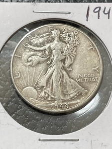 lot 44 image: 1944 Walking Liberty Half Dollar