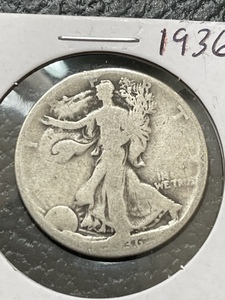lot 45 image: 1936-D Walking Liberty Half Dollar