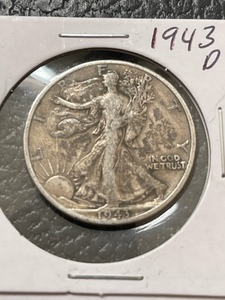 lot 50 image: 1943-D Walking Liberty Half Dollar