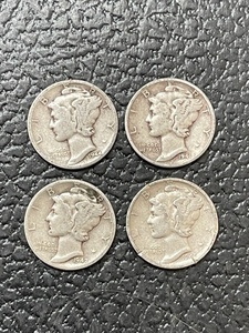 lot 52 image: Mercury Silver Dimes