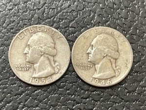 lot 58 image: Washington Silver Quarters
