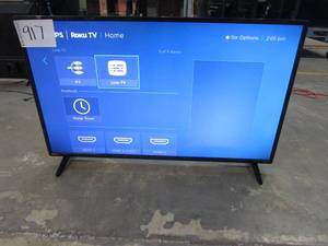lot 917 image: PHILIPS 50 Class 4K Ultra HD Roku Smart LED HDTV - 50PFL4756F7