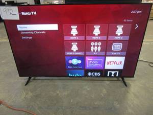 lot 932 image: TCL 55 Class 4-Series 4K UHD HDR Smart Roku TV  55S455 (TOP CORNER COSMETIC REPAIR)