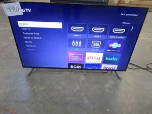 lot 936 image: Element 55 4K UHD Roku TV E4AA55R (SCRATCHED BOTTOM CENTER)