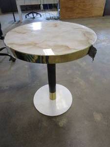 Cocktail Table with Gold Trim (BASE IS BENT, SEE PHOTOS)