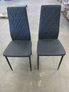 2 Pack Reception Chairs in Black with No Arm Rests