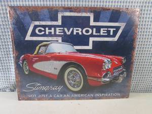 (EC1) Chevrolet Stingray Tin Sign 1...