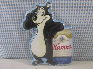 (EC1) Hamms Beer Bear Tin Sign 7 3...