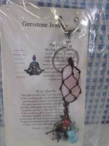 (FS) Rose Quartz Gemstone Keychain...