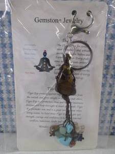 (FS) Tiger Eye Gemstone Keychain...